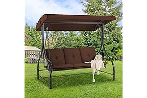 AeCojoy Canopy 3-Seater Porch Swing