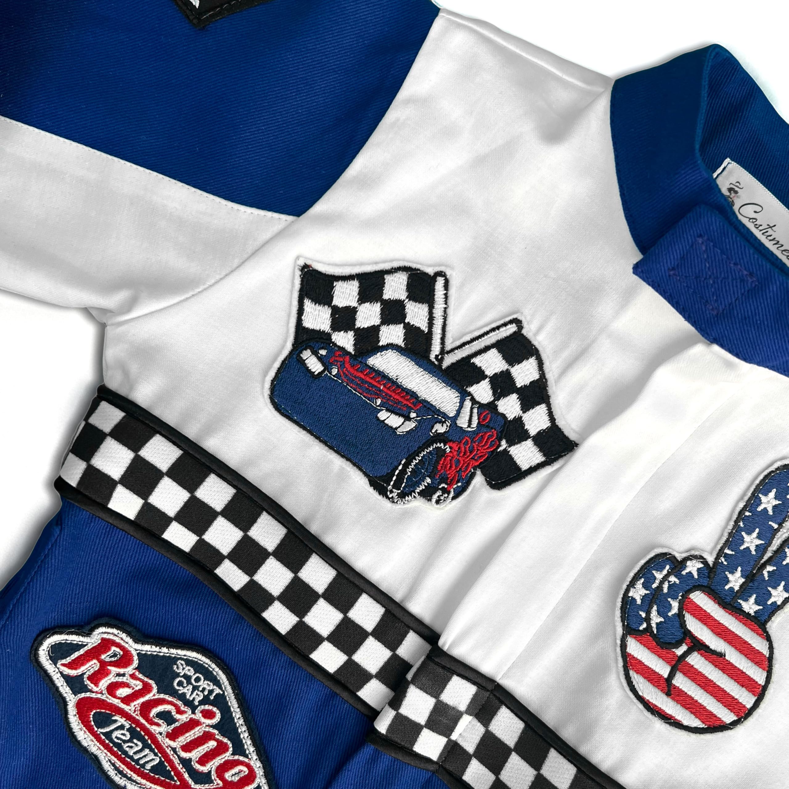 Costumes Club Personalized Handmade Race Car Driver Costume for Toddlers (3T, Blue), 3 Years - Image 7