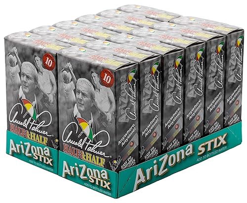Sobres de té en polvo de Arnold Palmer, mitad té helado y mitad limonada de AriZona, 10 sobres de 1.2 oz(Paquete de 12)