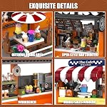 City Coffee Shop Building Blocks Set, Street View Cafe House Building Toys with Coffee Car,STEM Construction Toys for Home Decor& Display,Birthday Gift for Adults Kids Boys Girls 8-12(1185Pcs)