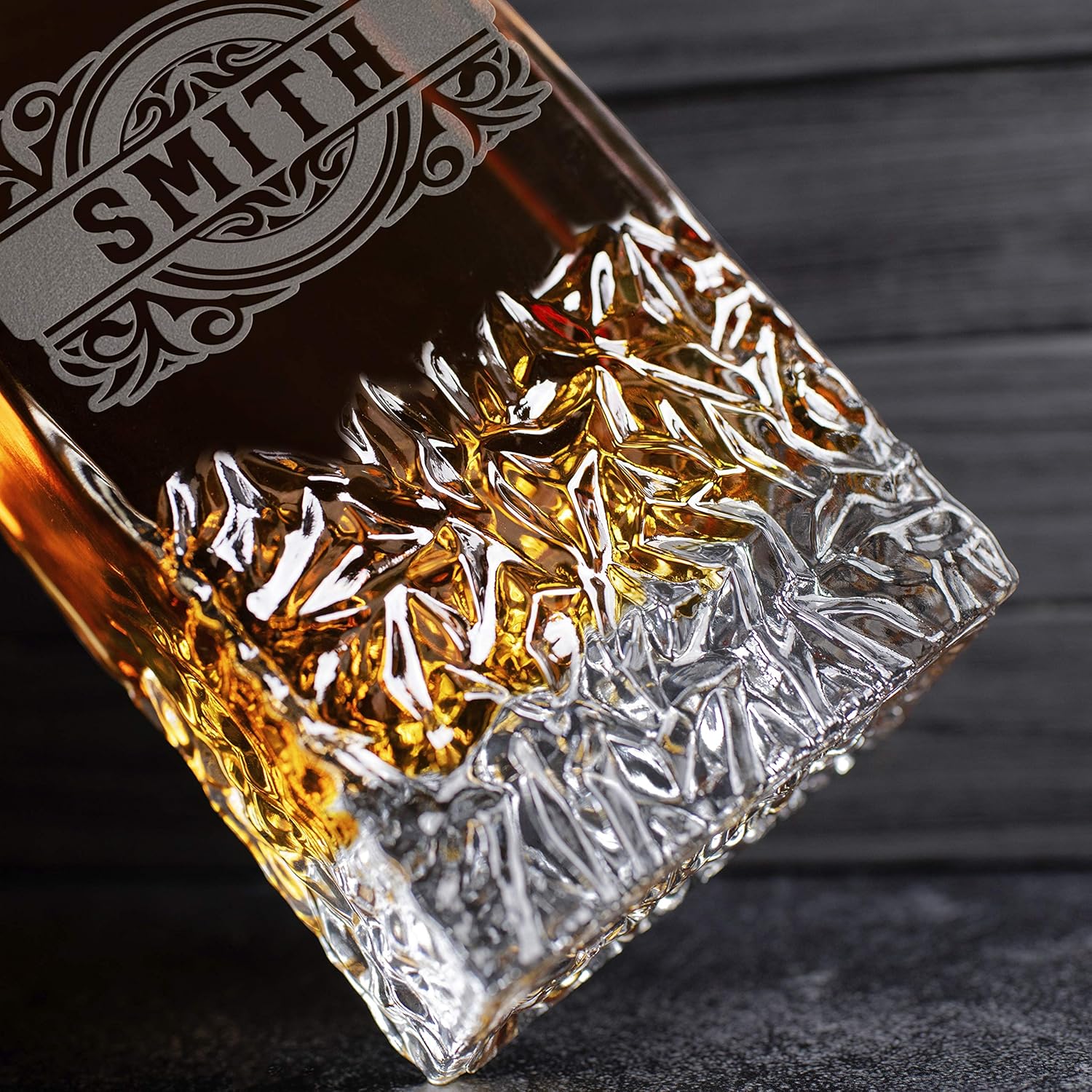 Personalized Whiskey Decanter Set – Custom 5-Pc Liquor Gift Set with 4 Glasses & Engraved Decanter – 800ml – Men’s Gift, Housewarming, Retirement, #4 - Image 4