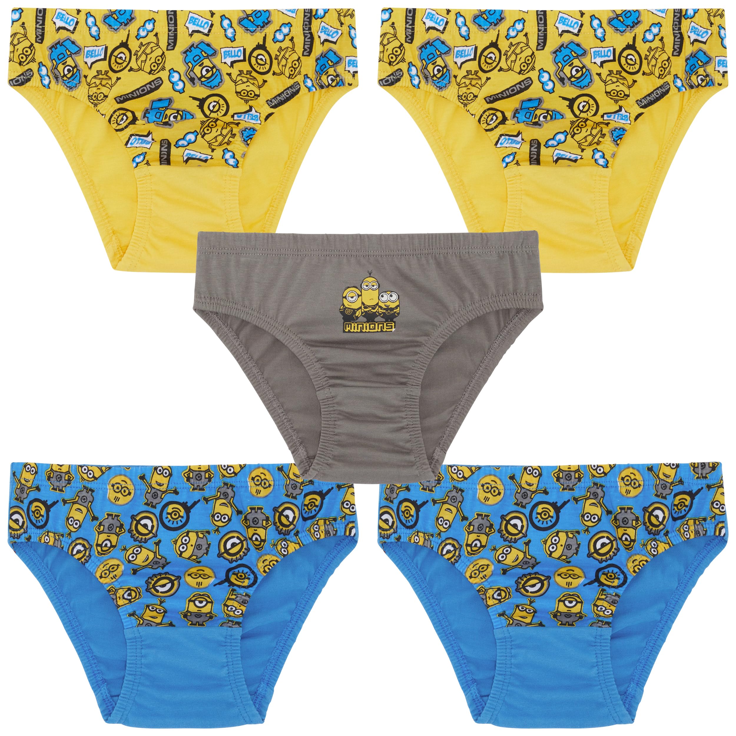MINIONS Moi, Moche et méchant - Lot de 5 Slips 100% Coton
