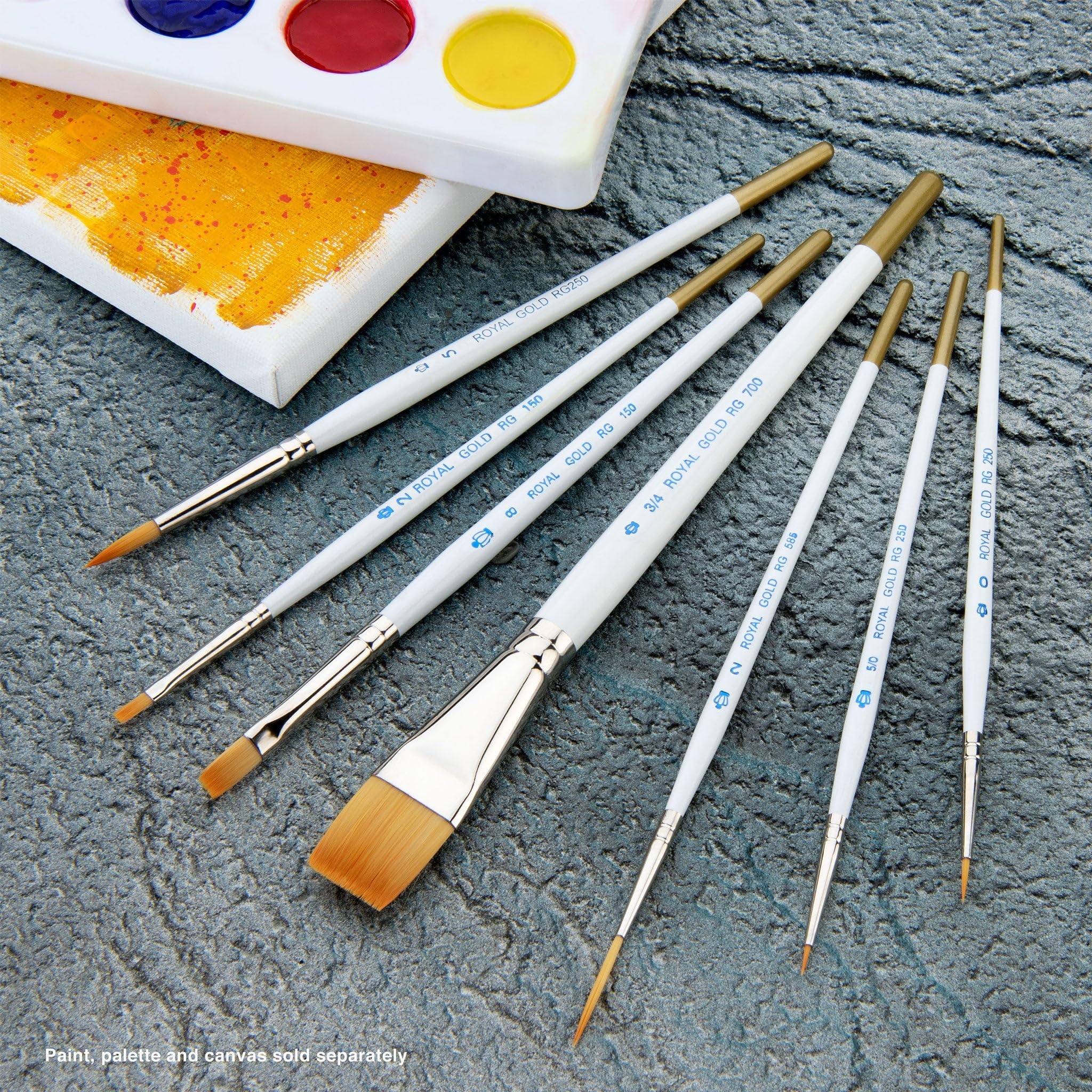 Royal and Langnickel Beginner Variety Brush Set - Royal Gold (Pack of 7), Gold,nickel - Image 3