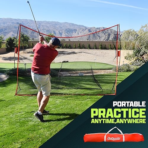 Miniatura 6 de GoSports Red para practicar golf – Elige entre tamaños enormes de red de 10 x 7 pies o 7 x 7 pies – Rango de conducción personal