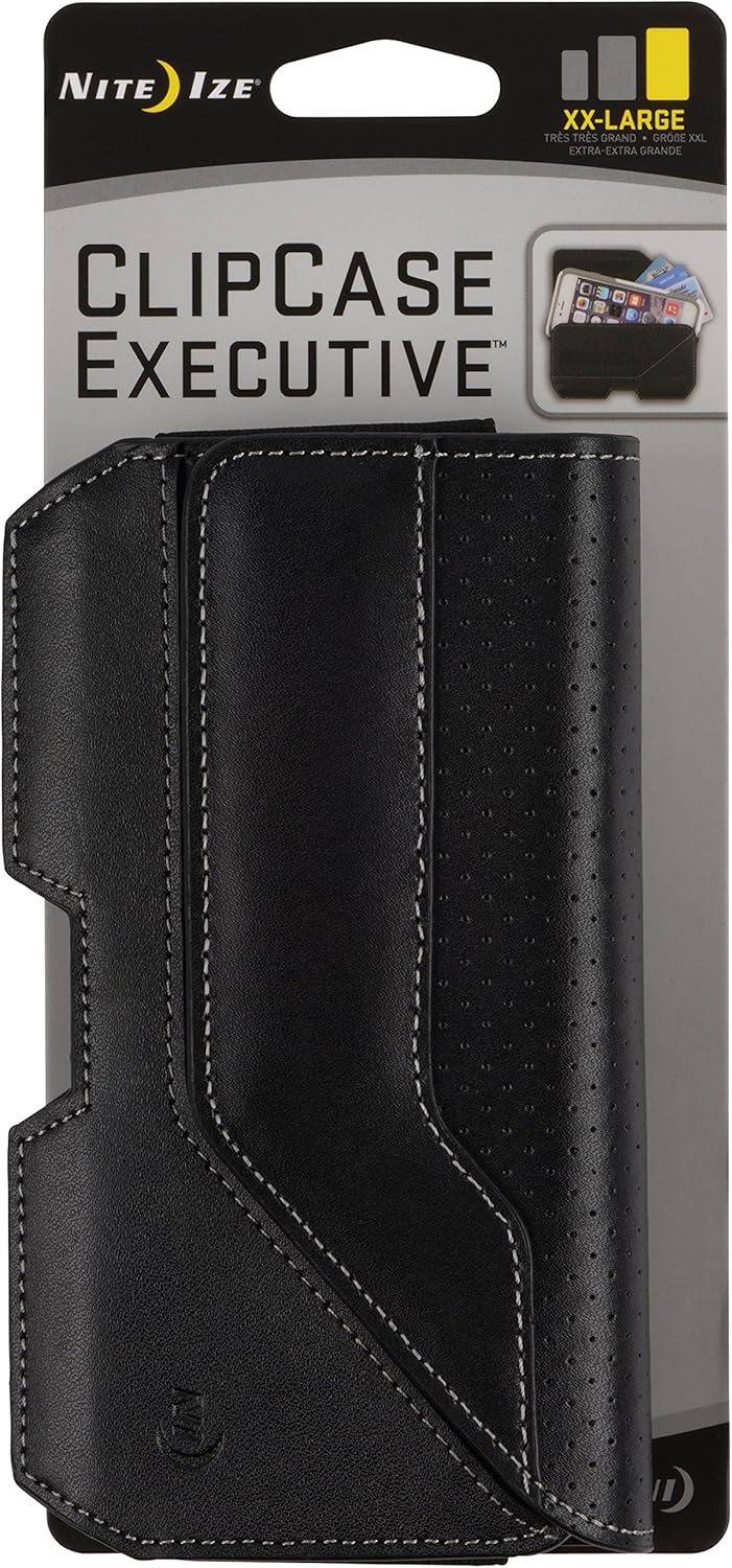 Tech Deals 🔥 Nite Ize Clip Case Executive Leather Phone Holster - Premium Protective, Clippable Phone Holder for Your Belt Or Waistband - XX Large - Black One-Day Sale: Up to 40% Off Nite Ize Clip Case Executive Leather Phone Holster - Premium Protective, Clippable Phone Holder for Your Belt Or Waistband - XX Large - Black