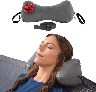 Core Products Sleep Log Bone Shaped Chiropractic Neck and Back Pillow for Cervical Support, Great Gift, Adjustable Firmness, Midsize - Travel or Use at Home, 13" x 6" x 6", 60" Strap