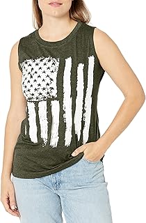 Camiseta sin mangas con la bandera americana para mujer, camiseta patriótica con la bandera de Estados Unidos, camiseta si...