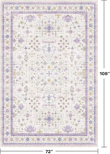 Miniatura 816 de Alfombra Boho Negra para Sala de Estar - Alfombra de Área Lavable de 10x14 Pies, Alfombras de Comedor para Debajo de la Mesa, Alfombra Suave de Pelo