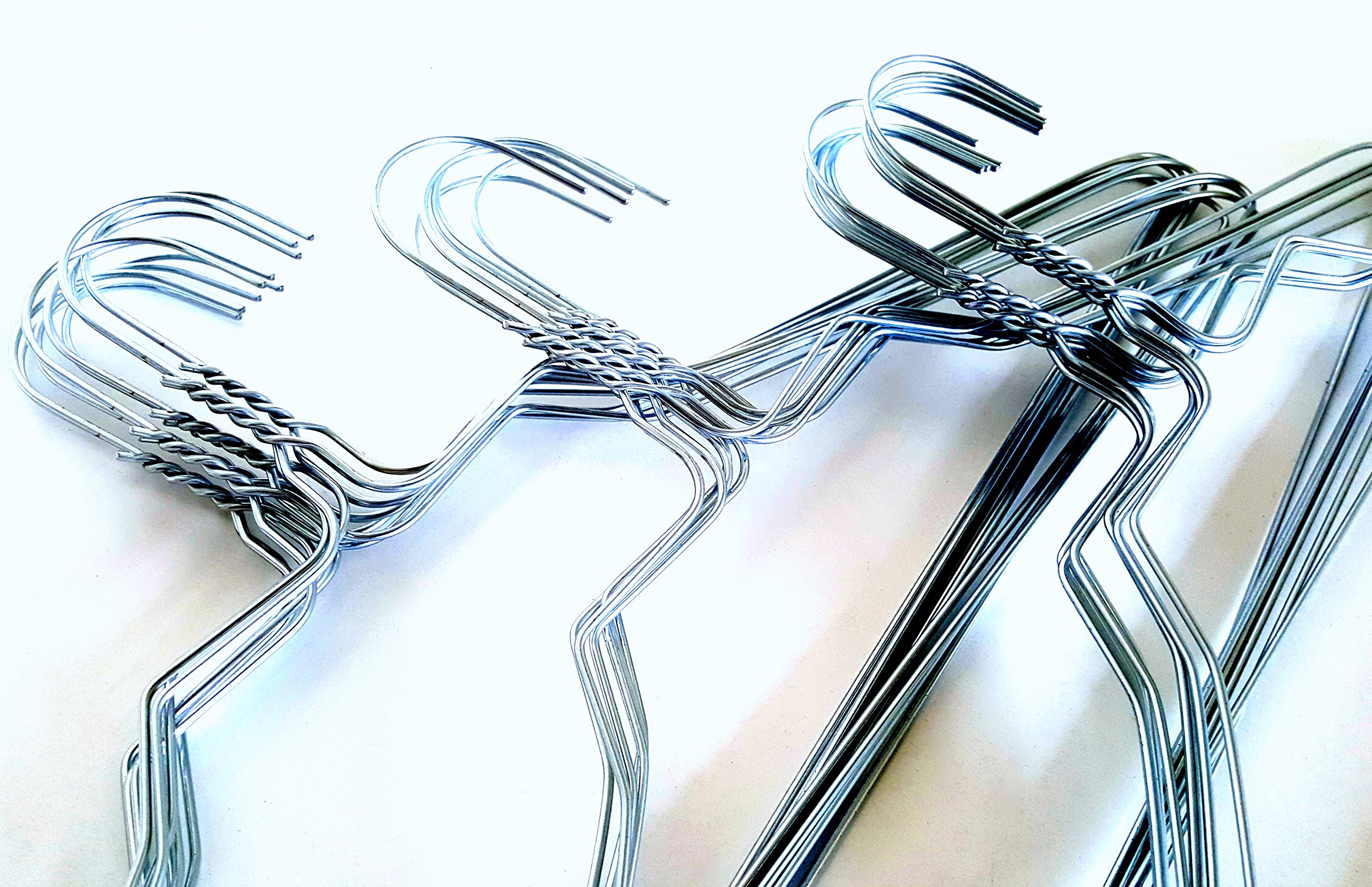 Amazon.co.jp: シルバーワイヤーハンガー 18インチ 衣類ハンガー