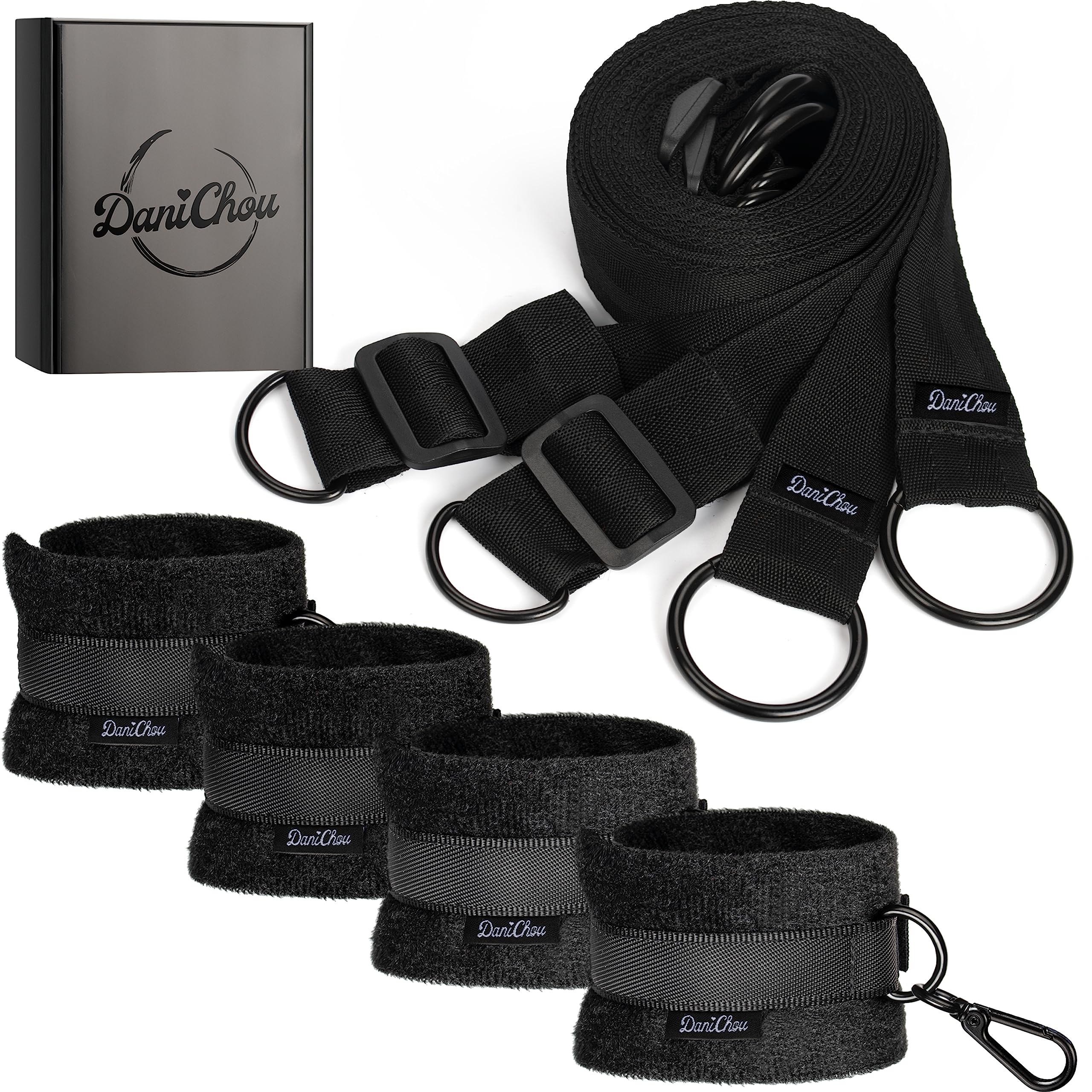 Menottes de lit - FlexBind Sex Set, Fixation au pied du meuble, Sex Toys, Menottes pour femme/homme, Set de menottes BDSMS Toys, Set de bondage Set de menottes, Jouets sexuels pour couples