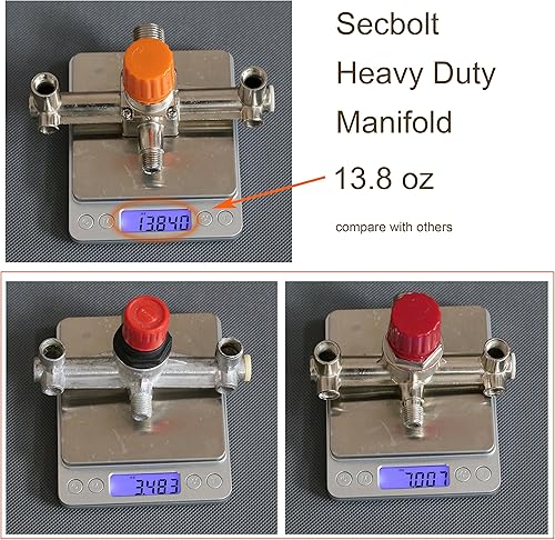 Miniatura 13 de Secbolt Interruptor de presión Manifold Regulador Medidores de aire Compresor de aire Interruptor de presión Válvula de control 90-120PSI