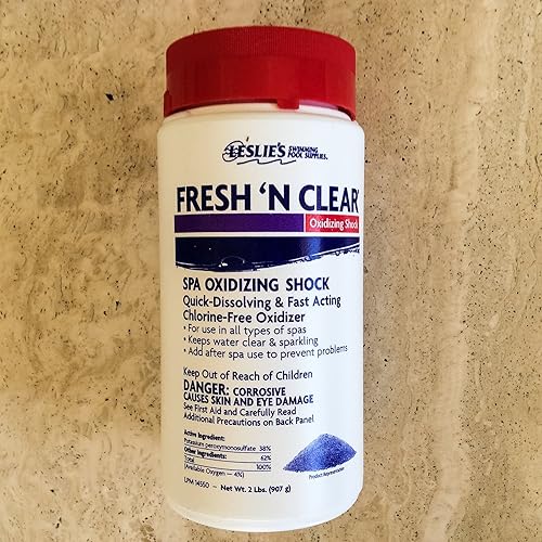 Leslie's Fresh 'N Clear - Choque oxidante sin cloro para piscinas y spas, elimina rápidamente los productos orgánicos no vivos, proporciona agua