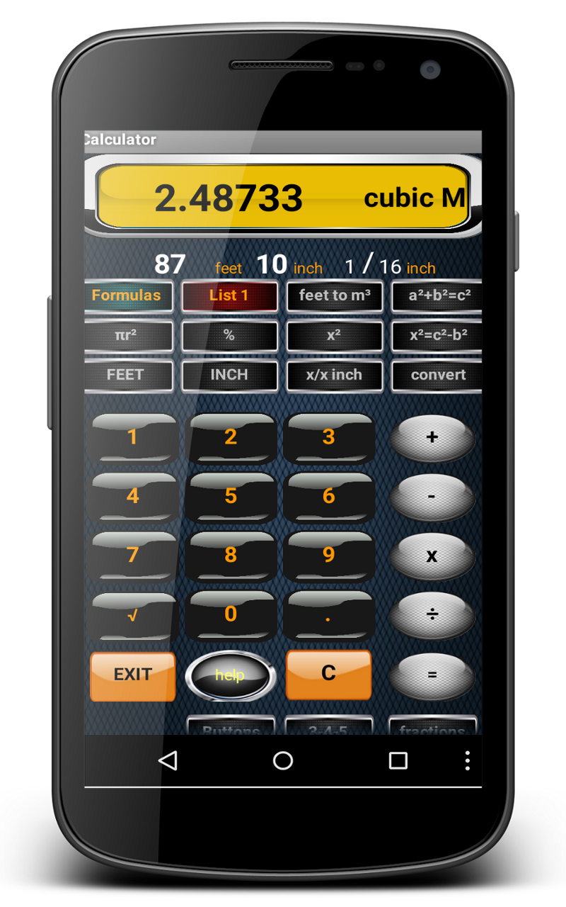 Construction Calculator FREE v2 App on Amazon Appstore