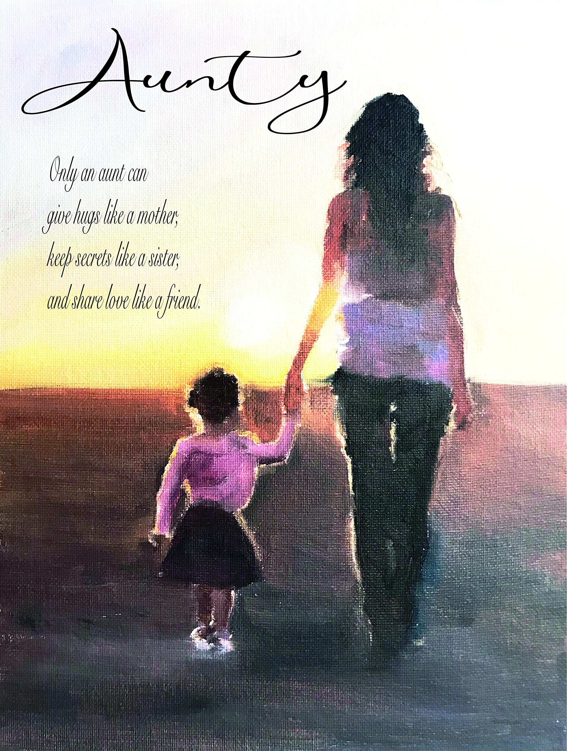 James Coates Aunty Birthday Card or Greeting Card for Any Occassion from Niece with Lovely Sentimental Words, A5 Size