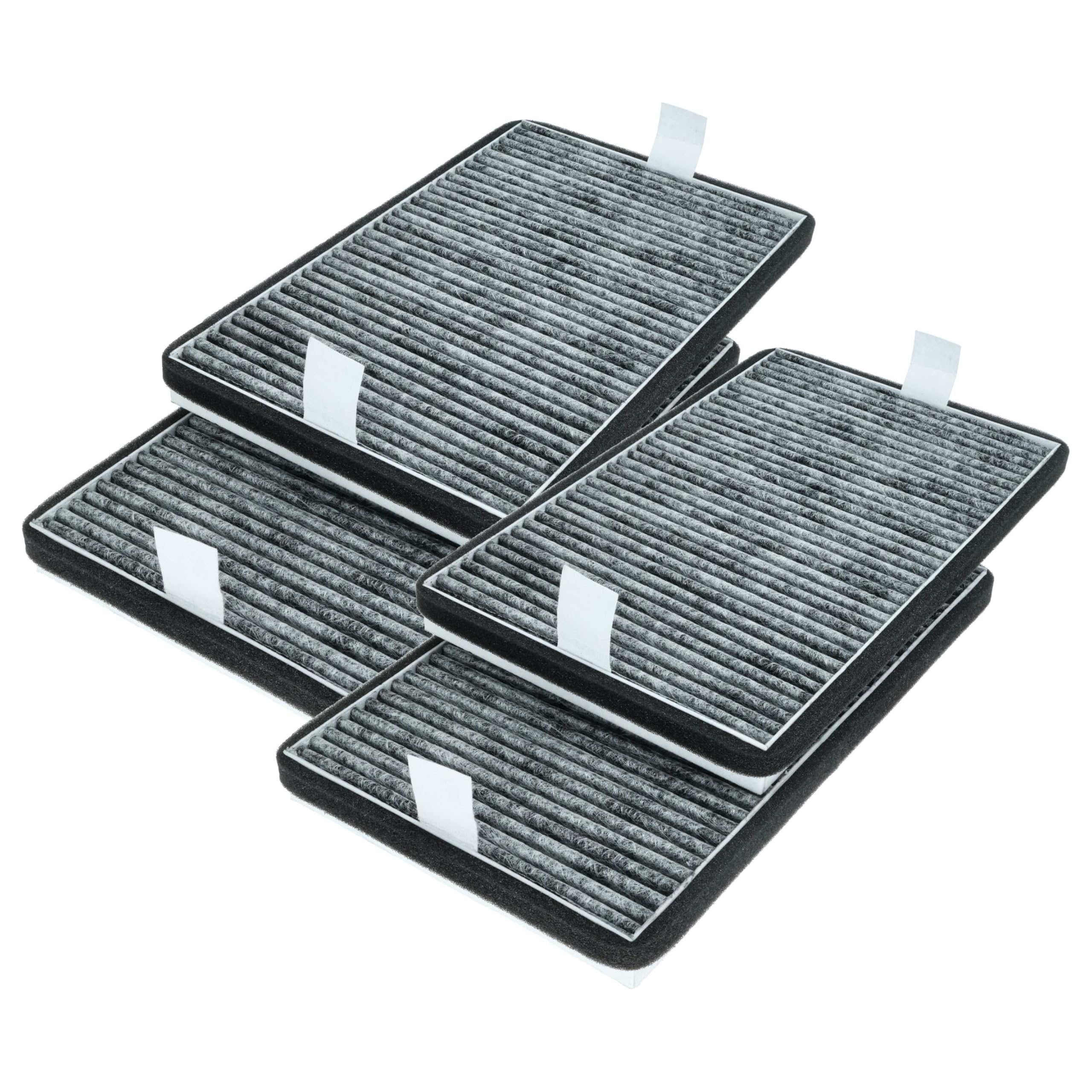 vhbw 4x Aktivkohlefilter Ersatz für Miele DKF 19-P | 11762560 für Dunstabzugshaube