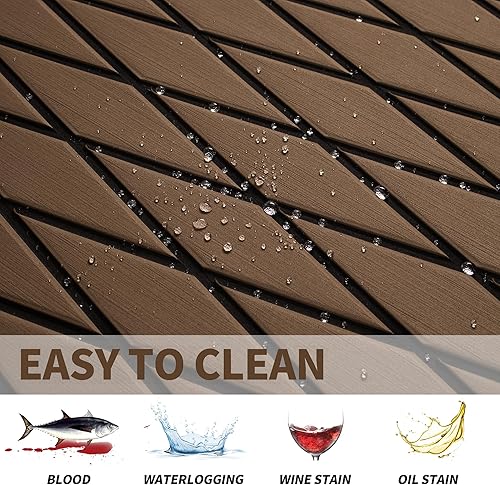 Miniatura 34 de Fullfire Suelo de lancha – Cubierta de espuma EVA para lanchas – Alfombra marina autoadhesiva para lanchas de motor, yate, kayak, RV