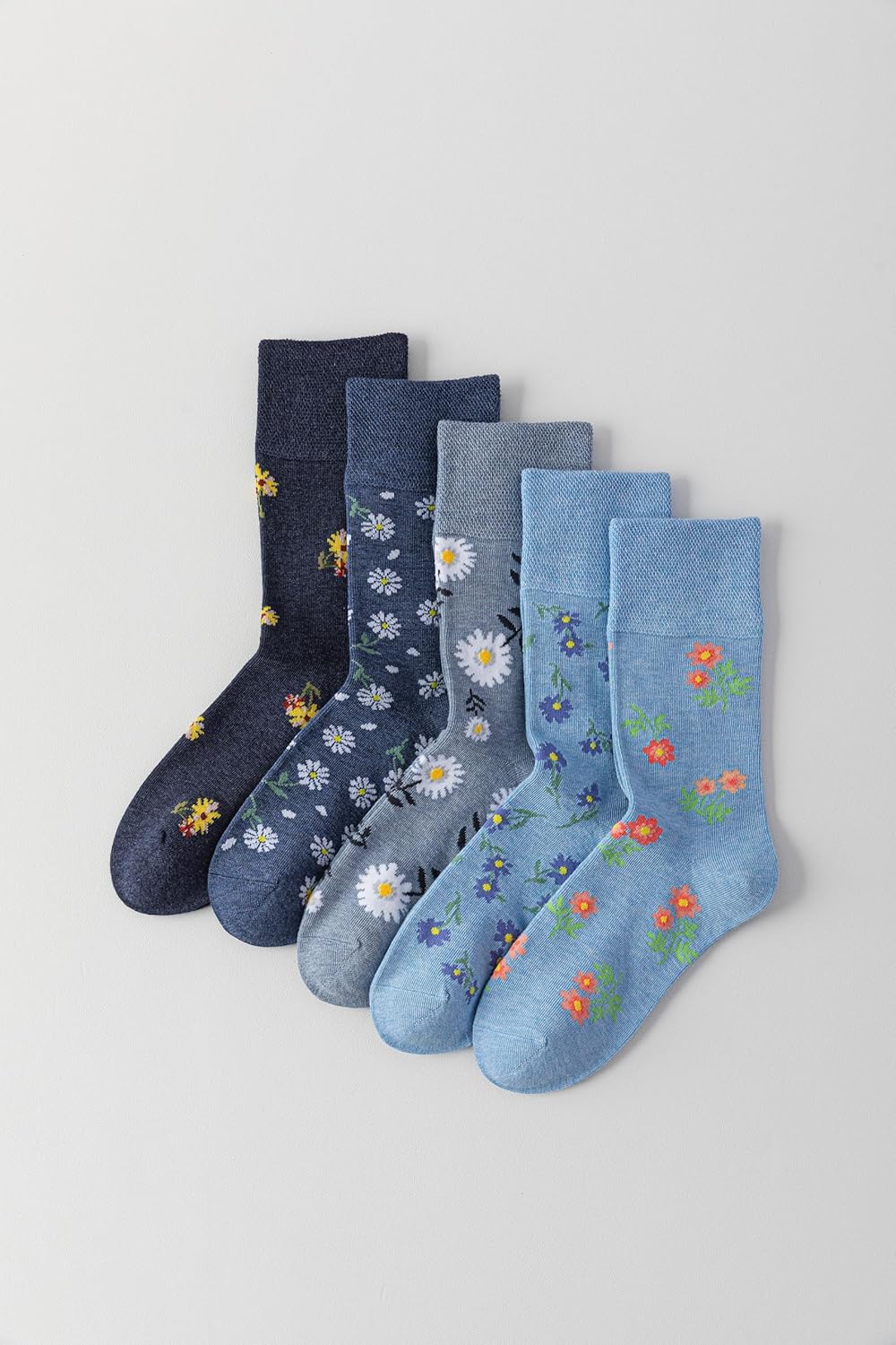 Bamboo Viscose Diabetic Socks for Women, 5 Pairs Non Binding Crew Socks, Edema Neuropathy Socks - Image 5