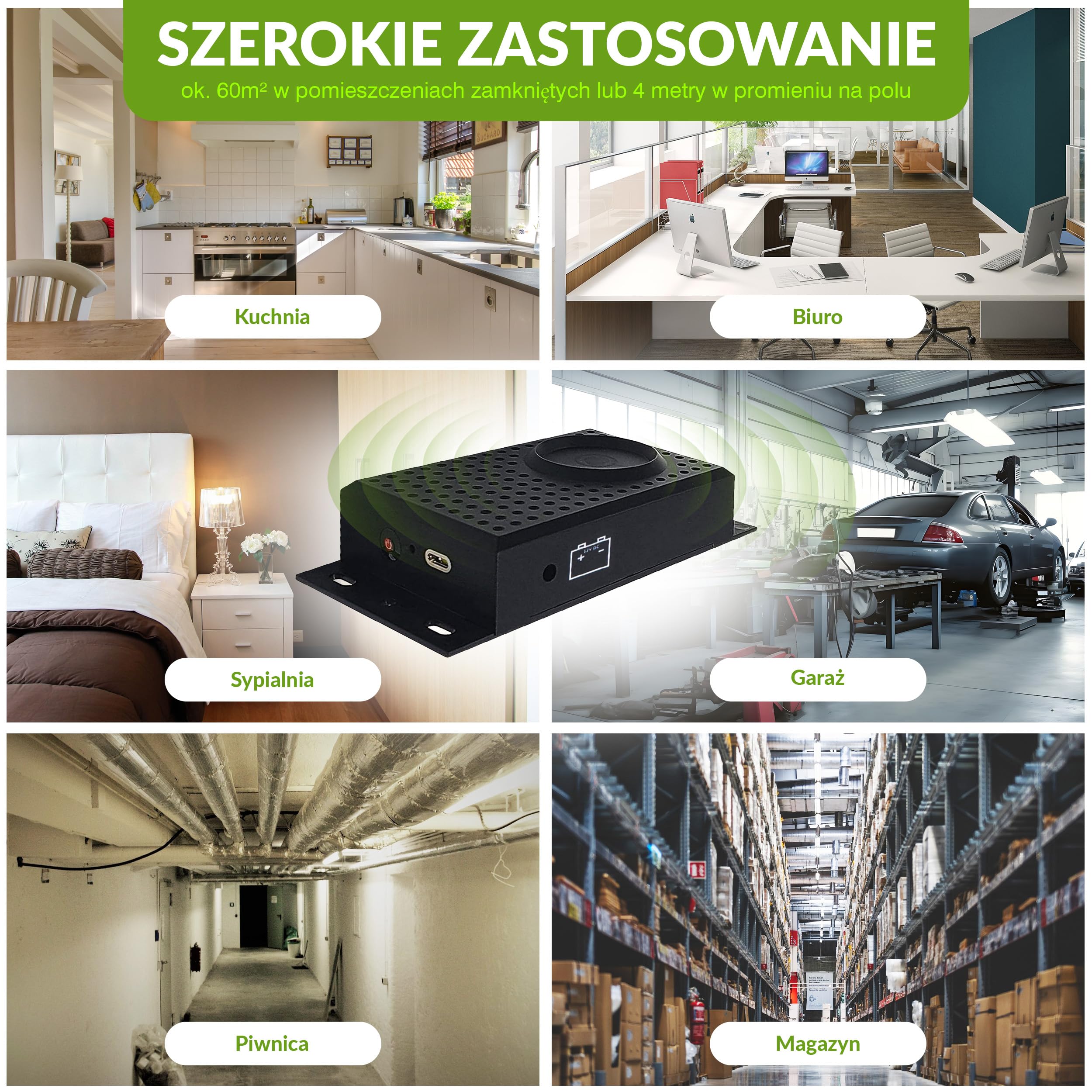 ISOTRONIC Bateryjny odstraszacz kun, myszy i szczurów – Ultradźwięki i światło LED – Do samochodu, domu, garażu i na strych – Ochrona przed popielicami (3 sztuki)