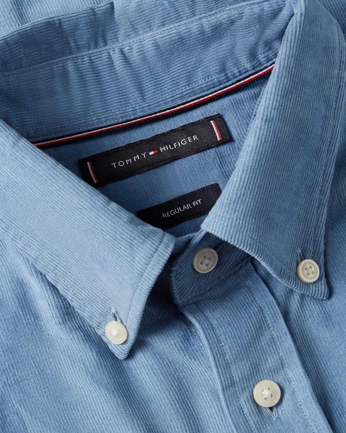 Tommy Hilfiger Mens Long Sleeve Corduroy Shirts in Regular Fit, Men's Button Down Shirt - Image 5