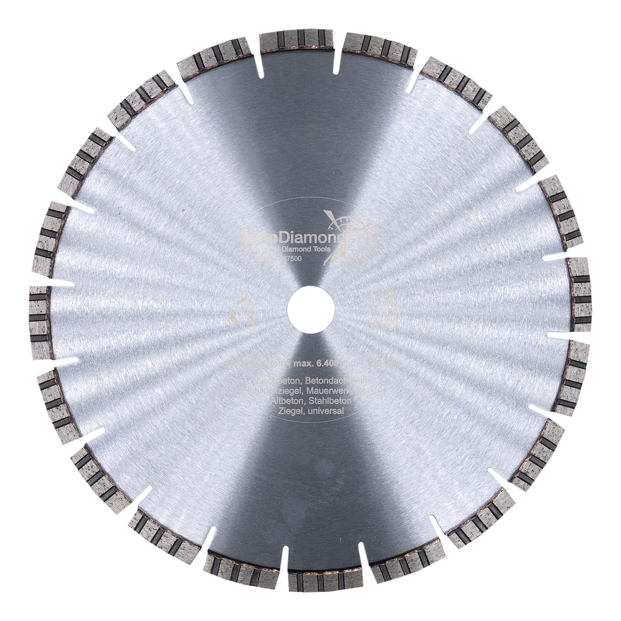 Diamentowa tarcza do cięcia betonu 300 mm x 20,0 mm Laser Universal szczególnie dobrze nadaje się do żelbetonu i betonu, diamentowa tarcza tnąca, bardzo spokojne zachowanie podczas cięcia, długa żywotność