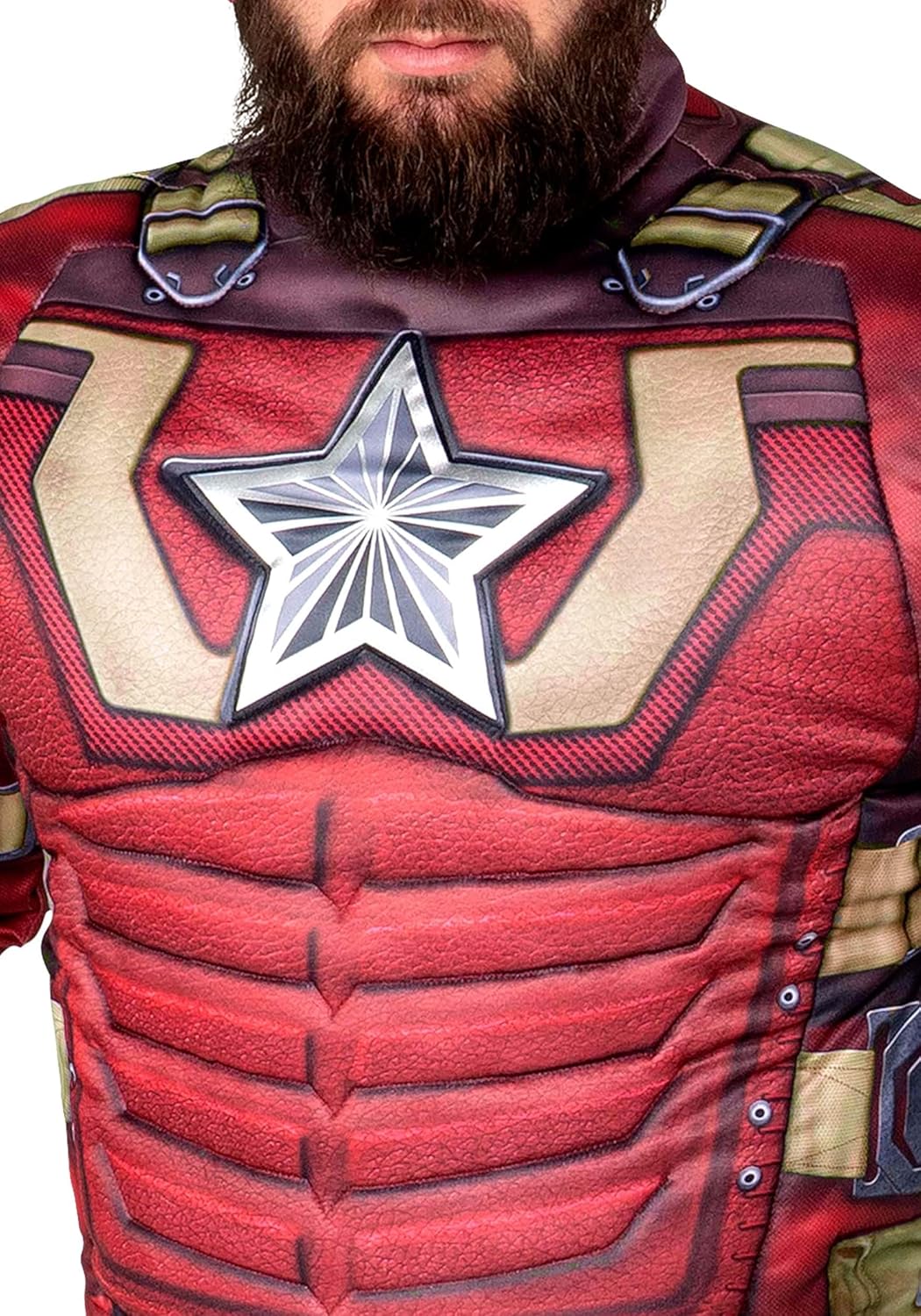 Red Guardian Thunderbolts Costume | Men's Superhero Jumpsuit, Mask and Boot Covers for Halloween - Image 8