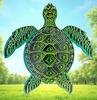 Vista 18 de ISEO Molinillo de viento de corazón plateado para patio y jardín, decoración colgante al aire libre, decoraciones de porche y patio, resistente a