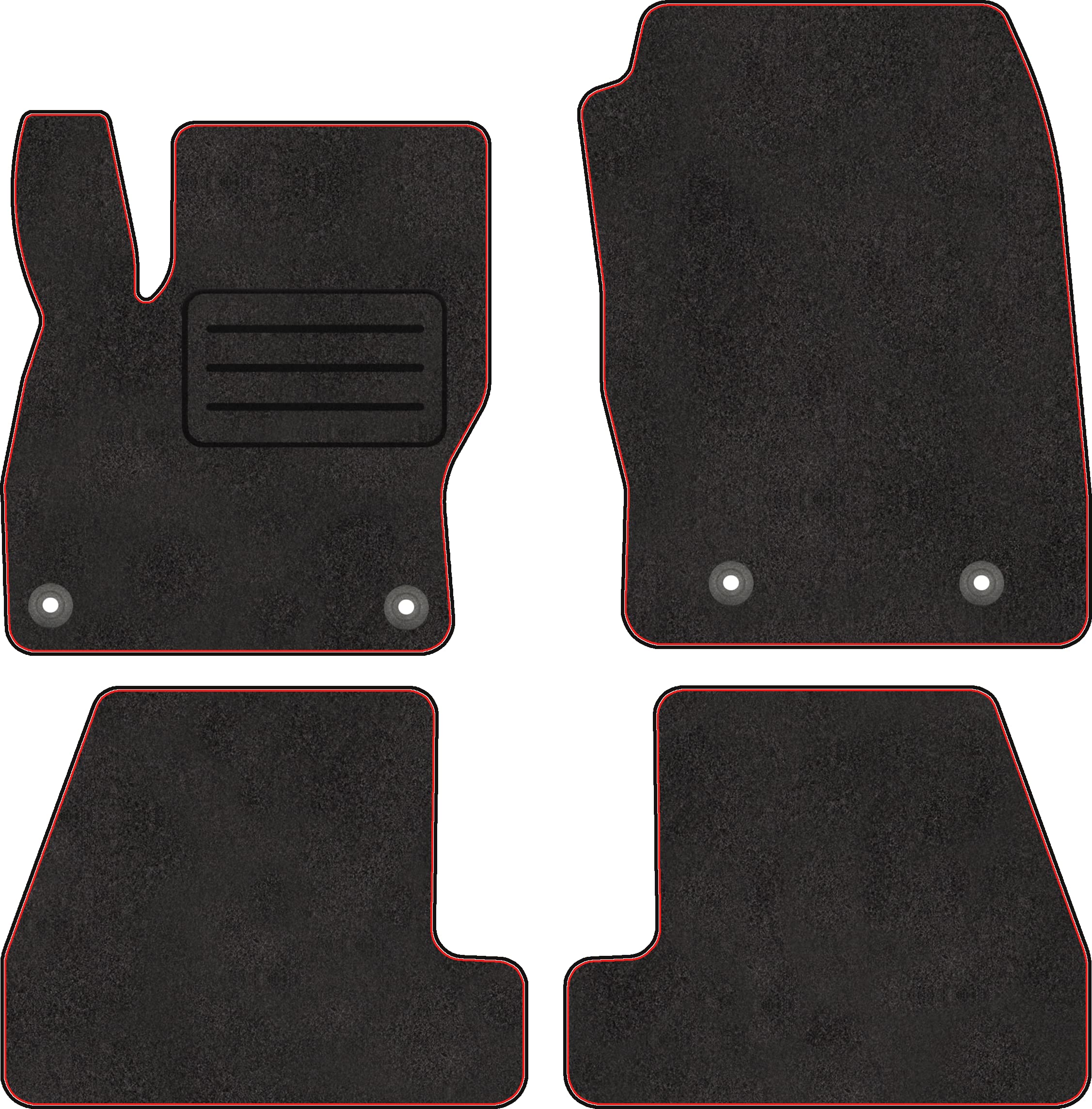 Tappetini in velluto nero per: Ford Galaxy MK3 minivan (2015