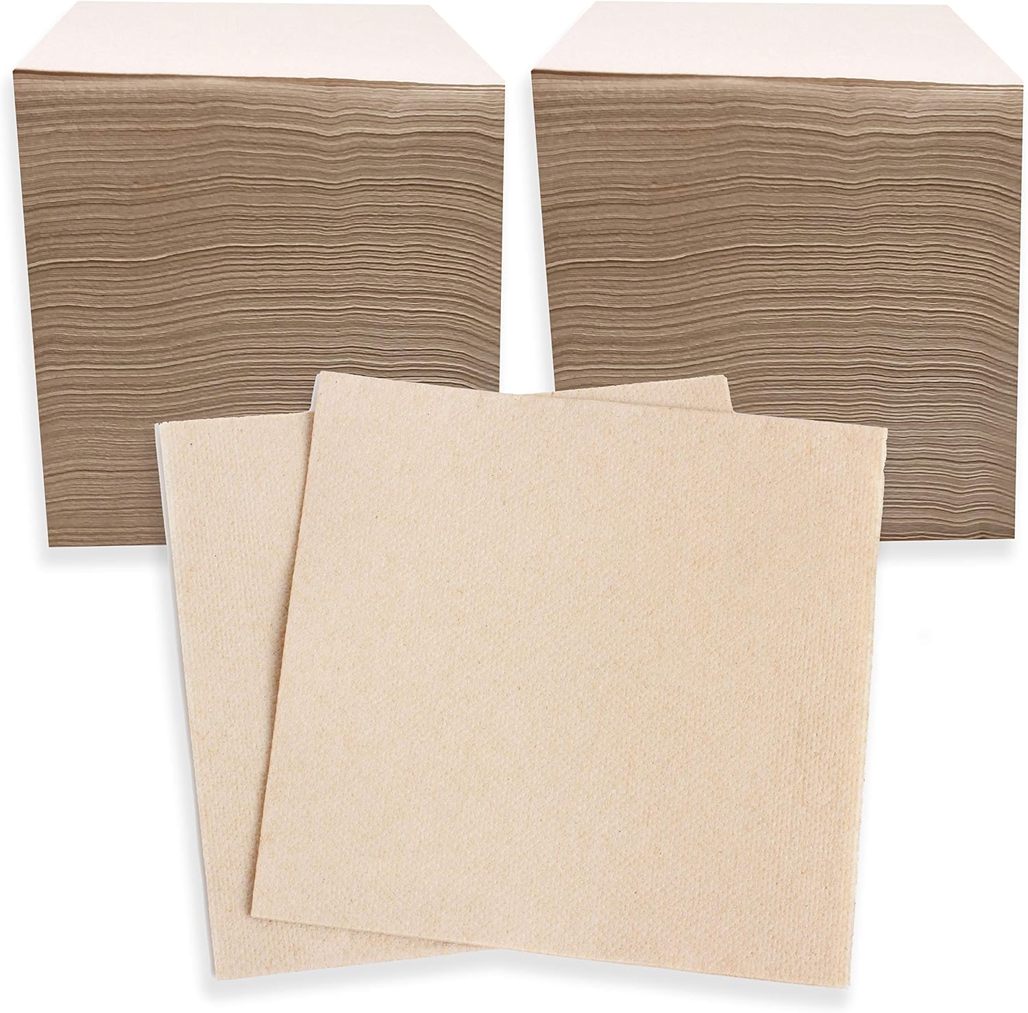 Recycled Post Consumer Napkins, Compostable Eco Lunch Biodegradable Napkins (13 x 13 Inches, 500, Count)