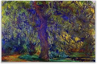 Weeping Willow 1, 1918 By Claude Monet Canvas Prints Wrapped Gallery Wall Art | Stretched and Framed Ready to Hang 24X32