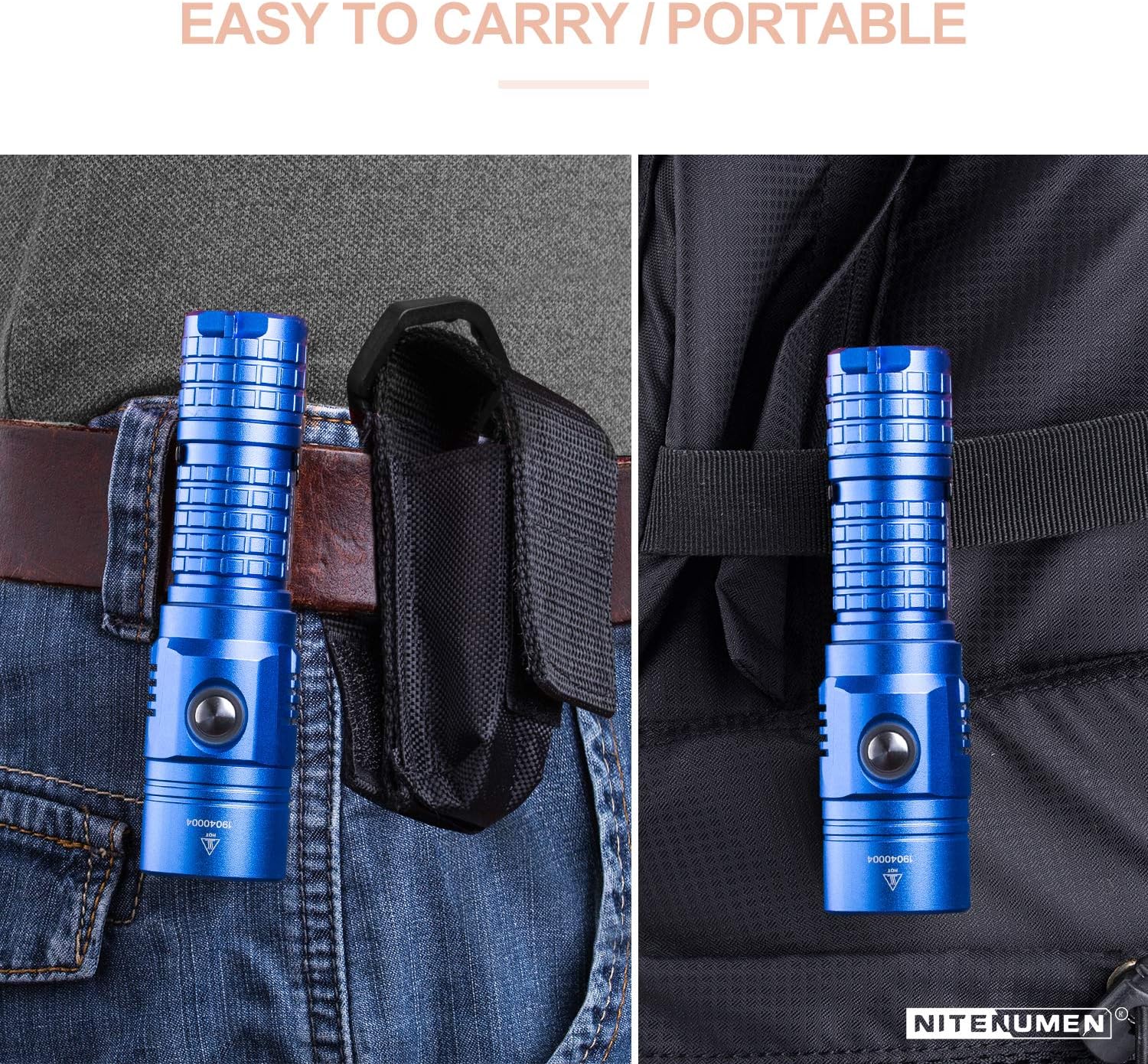 Rechargeable Flashlight Nitenumen Compact Waterproof Image