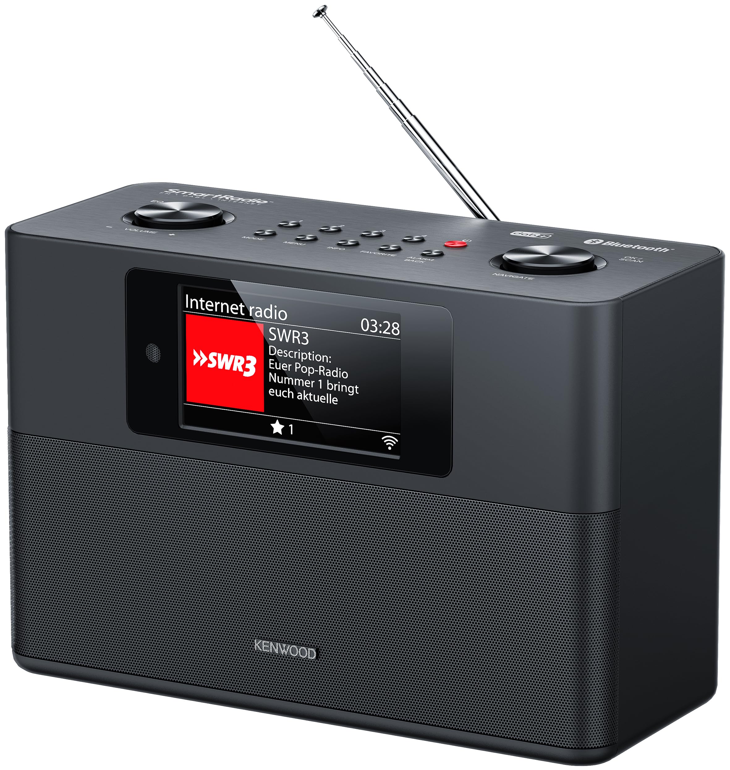 KENWOOD CR-ST200S-B Radio intelligente avec radio Internet, WiFi, DAB +, Bluetooth, écran couleur IPS 4,3"