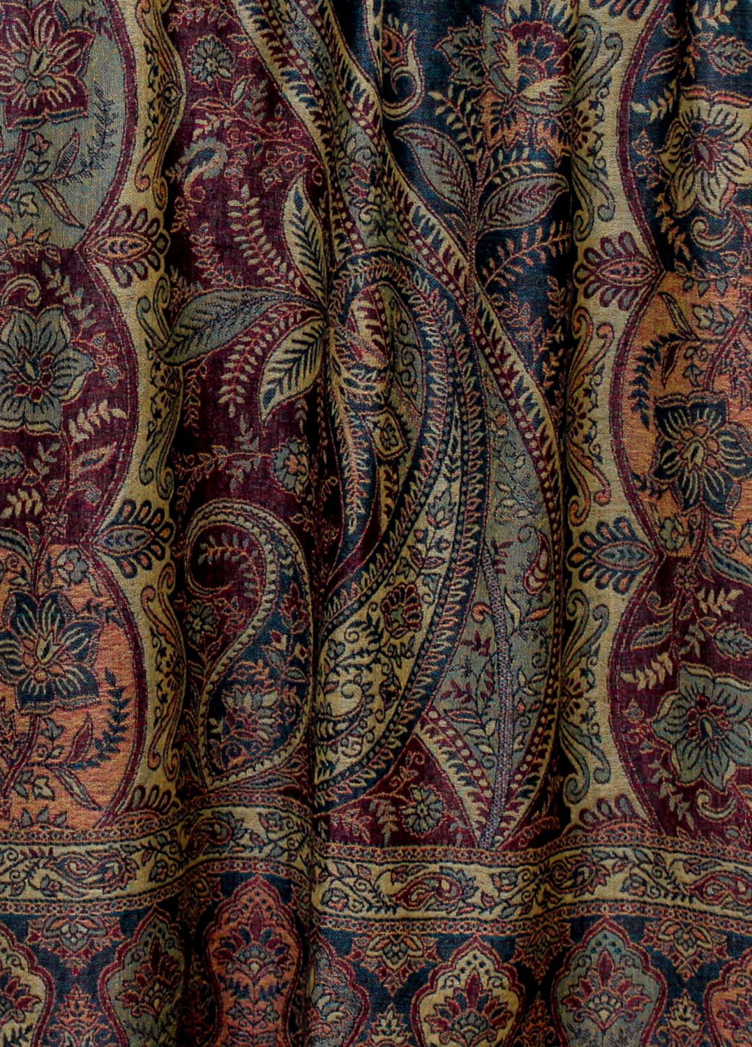 Lorenzo Cana Pashmina 78197 Foulard en laine douce Motif cachemire Multicolore 70 x 190 cm