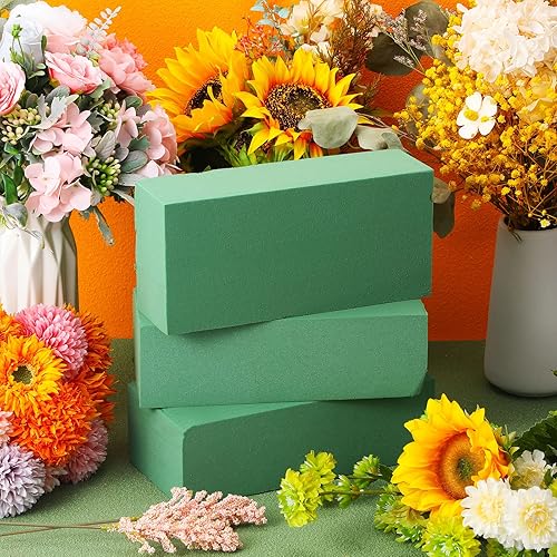 Miniatura 6 de 20 bloques de espuma floral para arreglos florales, ladrillos de espuma rectangulares para floristería, ladrillos de espuma secos y húmedos para