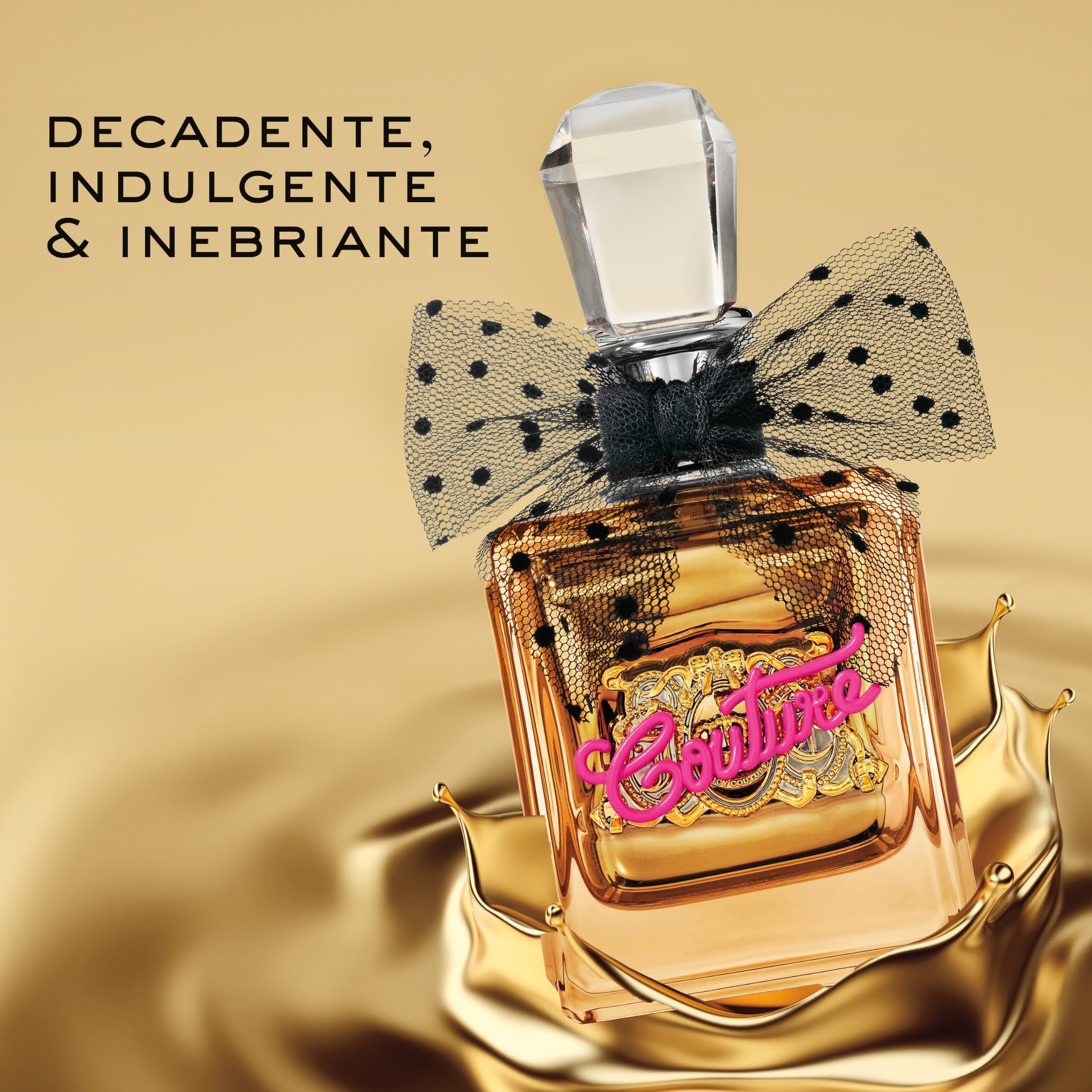 Juicy Couture - Viva La Juicy Gold Couture Eau de Parfum, Fragranza Floreale Fruttata da Donna, Dona Eleganza e Glamour, con Note di Frutti di Bosco, Ambra, Caramello e un Tocco di Vaniglia, 100ml