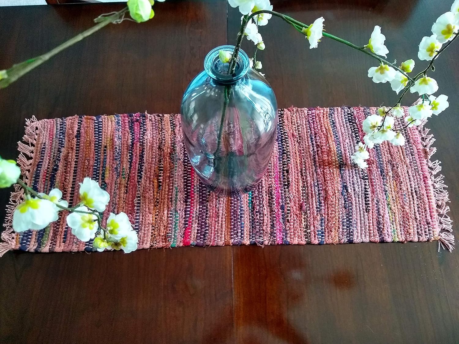 Sturbridge 13" x 36" Primitive Table Runner in Spice, Woven Cotton