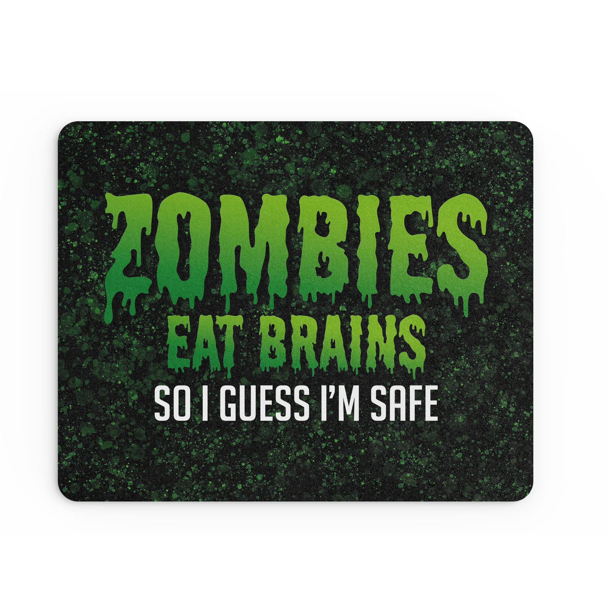 Tongue in Peach Funny Mouse Mat | Office Work Mousepad Desk Accessories Computers Admin Colleague Zombies Eat Brains I'm Safe Joke Gamer Him Gift | MM212
