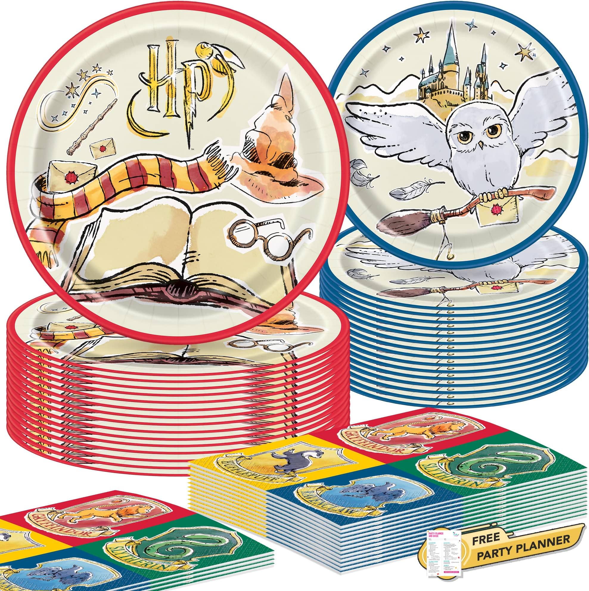 Amazon.com: Unique Harry Potter Dinnerware Party Bundle for 16 Guests ...