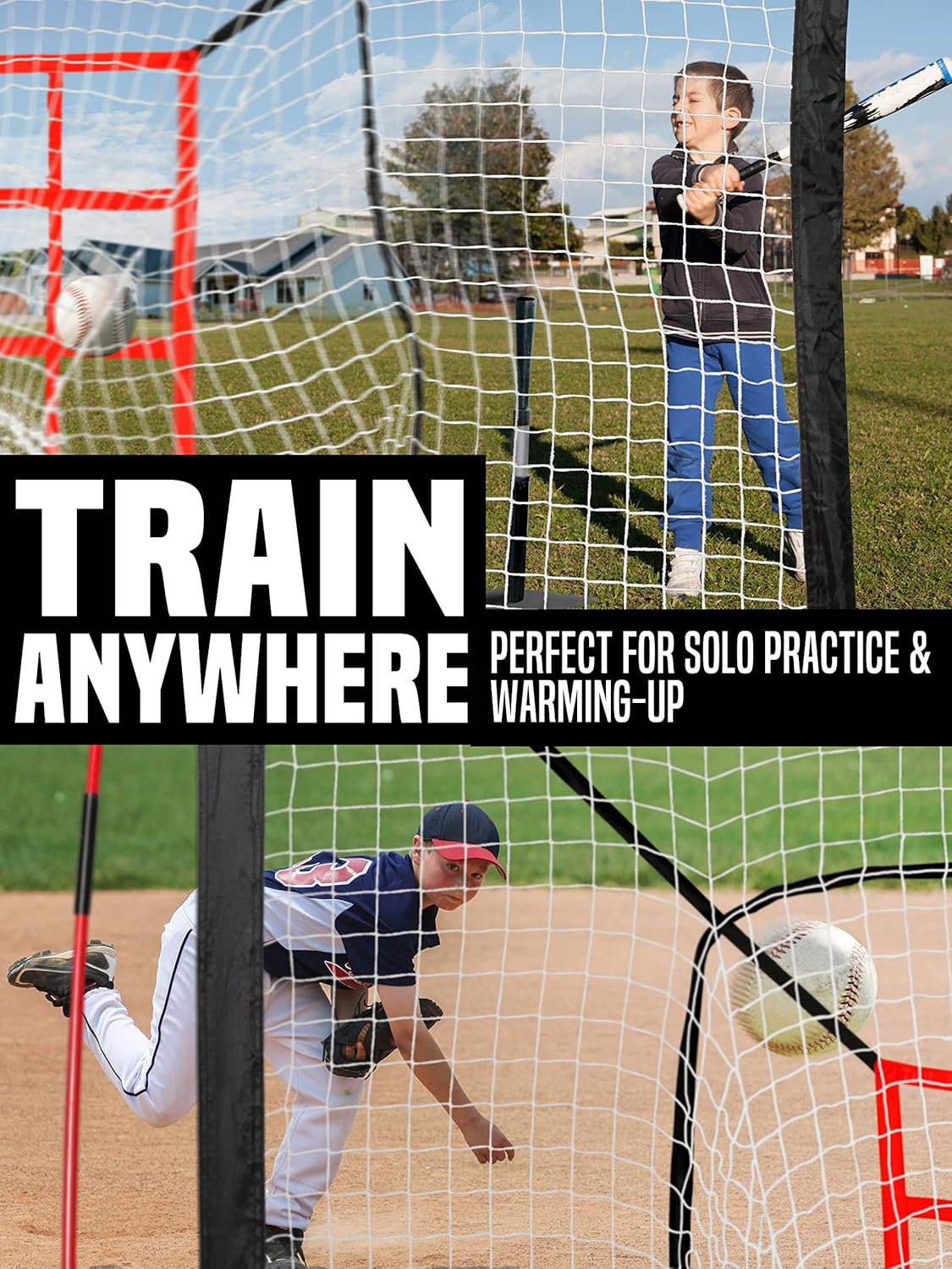 Baseball Net - 9 Strike Zone Pitching Net Hitting Net Batting Practice Net