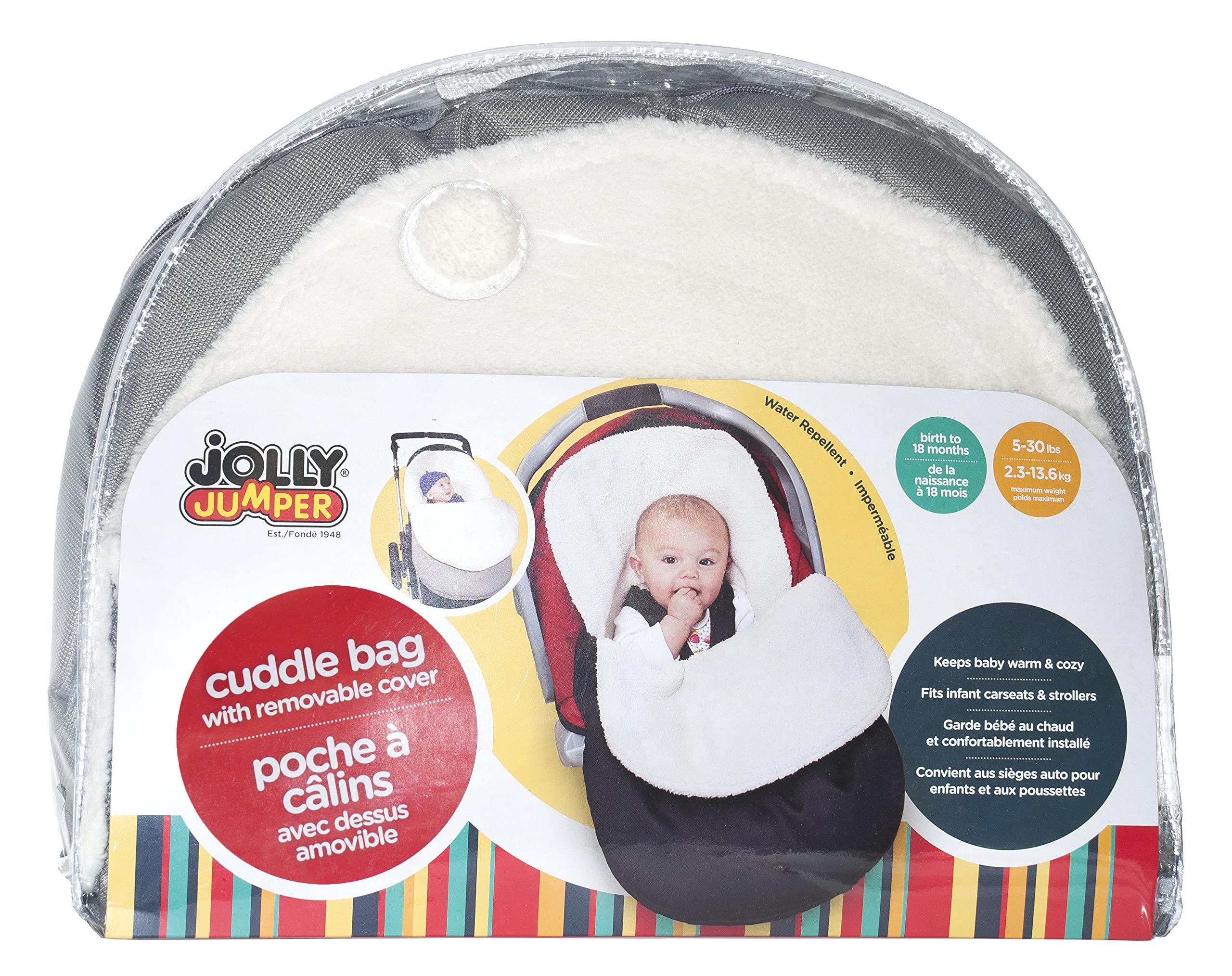 Jolly Jumper Bolsa para acurrucarse Resistente al Agua, Color Gris