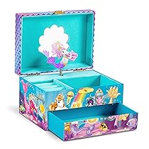 CRAZE – Scatola Musicale per Bambina, Galupy Mermaid con Cassetto Rimovibile, Interno in Velluto, Specchio e Unicorno Girevole