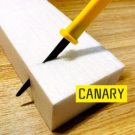 CANARY Cardboard Cutter with Non-Stick Coated Blade - 7.5 Box Cutter Utility Knife for Breaking Down Boxes & Opening Packages - Made in Japan, Yellow