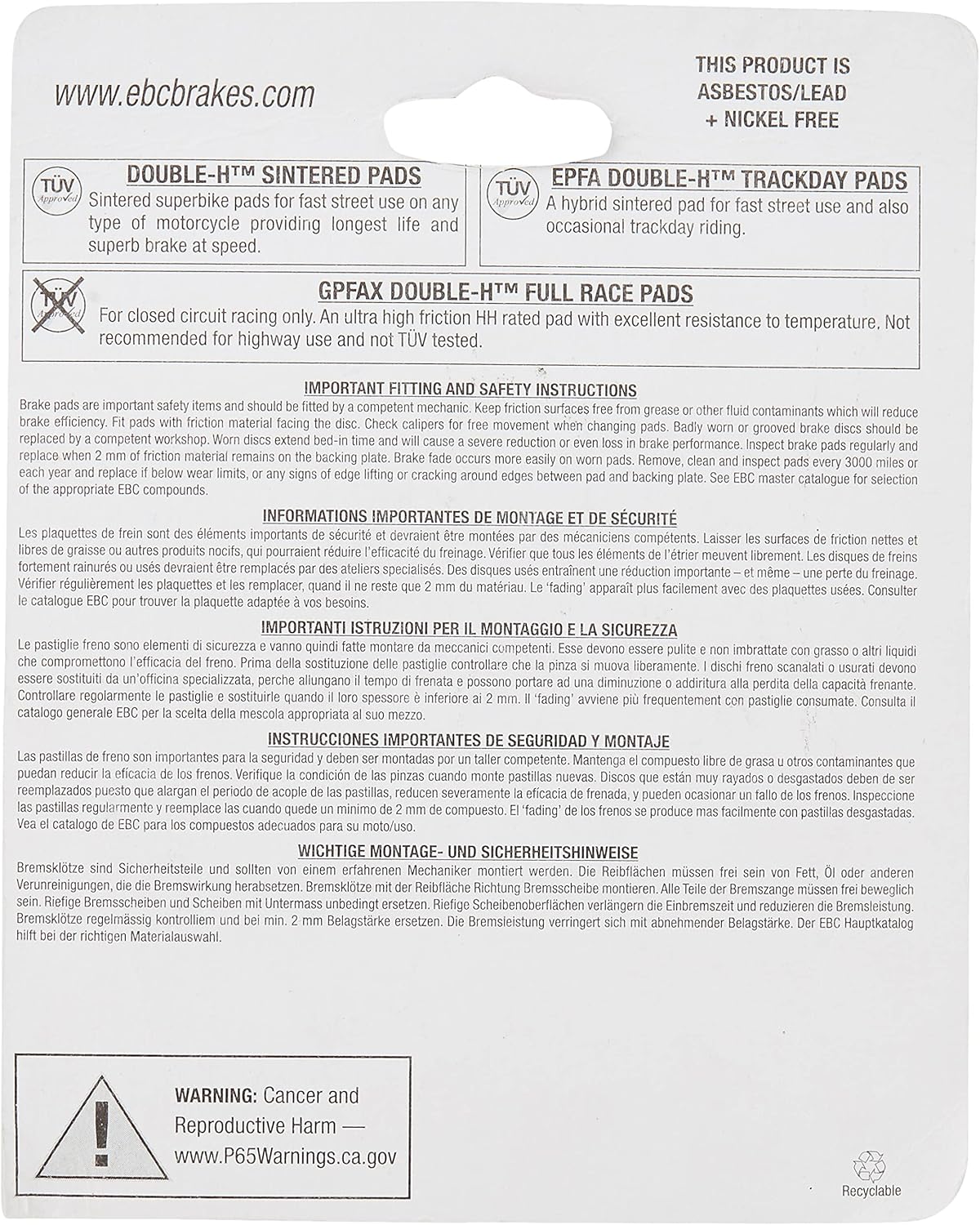 EBC Brakes FA142HH Disc Brake Pad Set, Black