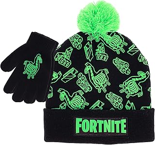 Boys Winter Beanie Hat and Snow Gloves for Boys 2 Piece Set