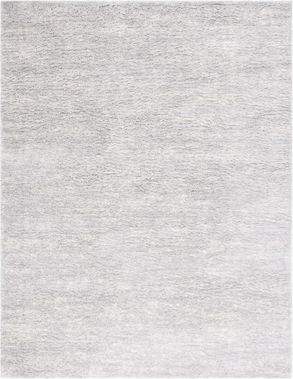SAFAVIEH Area Rug 8x10 - Berber Shag Collection - Large - Grey & Ivory, Modern Design, Non-Shedding & Easy Cleaning, Plush Thick Pile, Ideal for Living Room, Bedroom, Dining Space (BER563G)