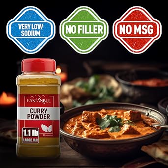 Eastanbul Curry Powder, Traditional Indian Spice Blend Curry, No MSG, 1.1lb | Authentic Curry Seasoning, Blend Yellow Powder, Indian Seasoning, No Filler