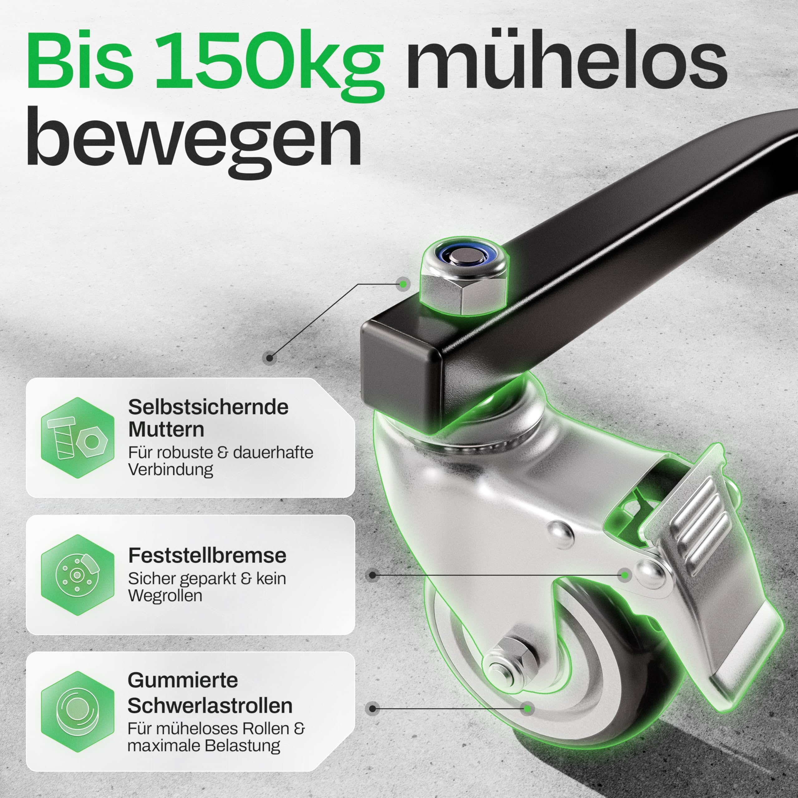Árbol de llantas XL con funda protectora | Soporte móvil para 4 neumáticos de hasta 285 mm de ancho y 24 pulgadas | almacenamiento estable y que ahorra espacio