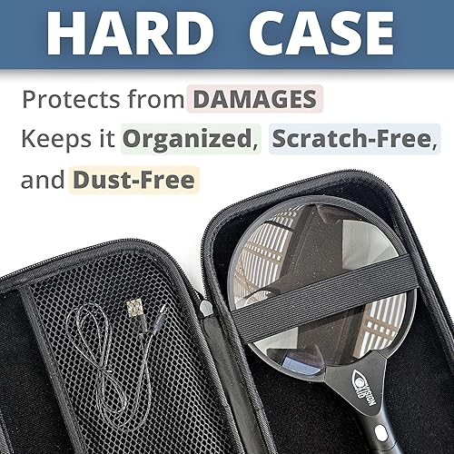 Miniatura 13 de VisionAid - Lupa de manos libres 30X con soporte, luces LED, lupa iluminada de mano de 40 lupas para personas mayores de baja visión, monedas