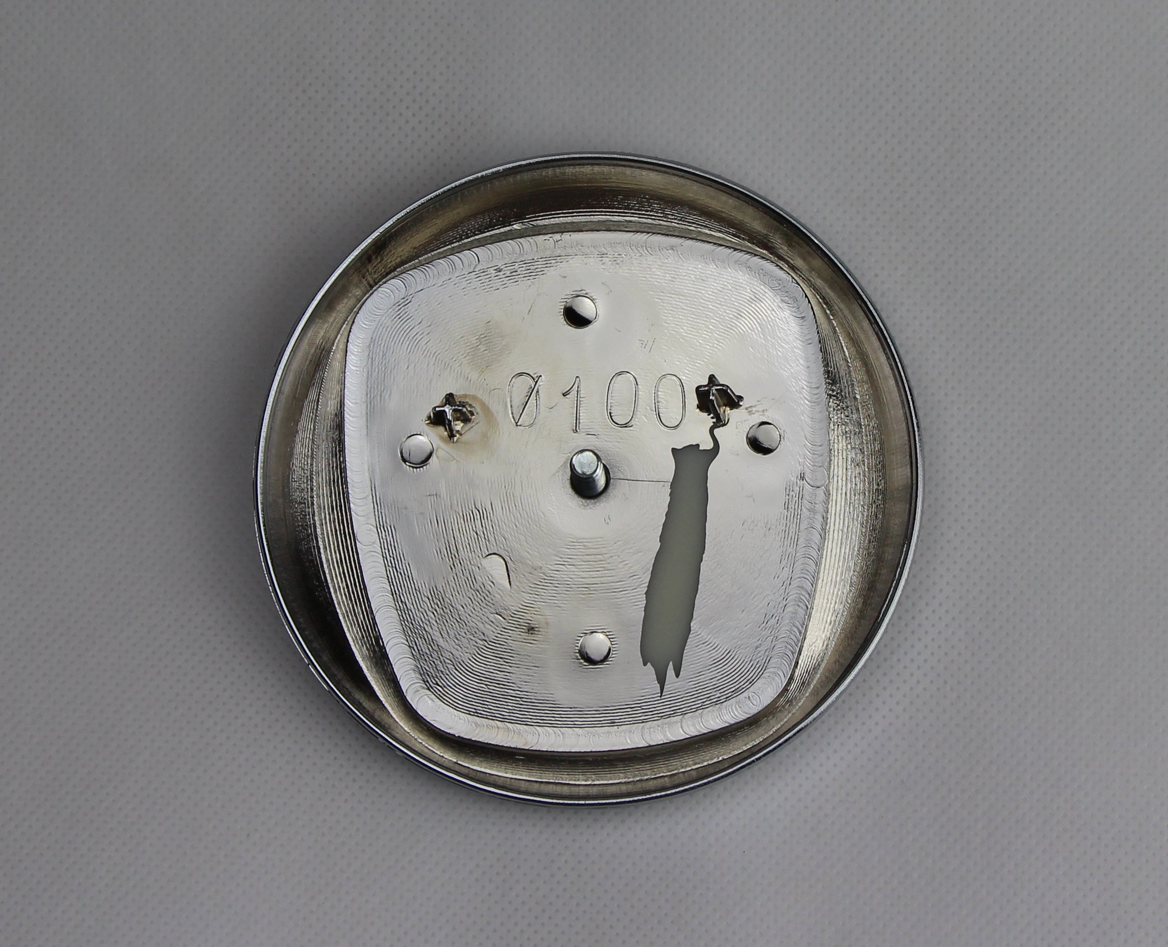 Fregio stemma logo FIAT Rosso BRAVO IDEA CROMO 100 mm Anteriore