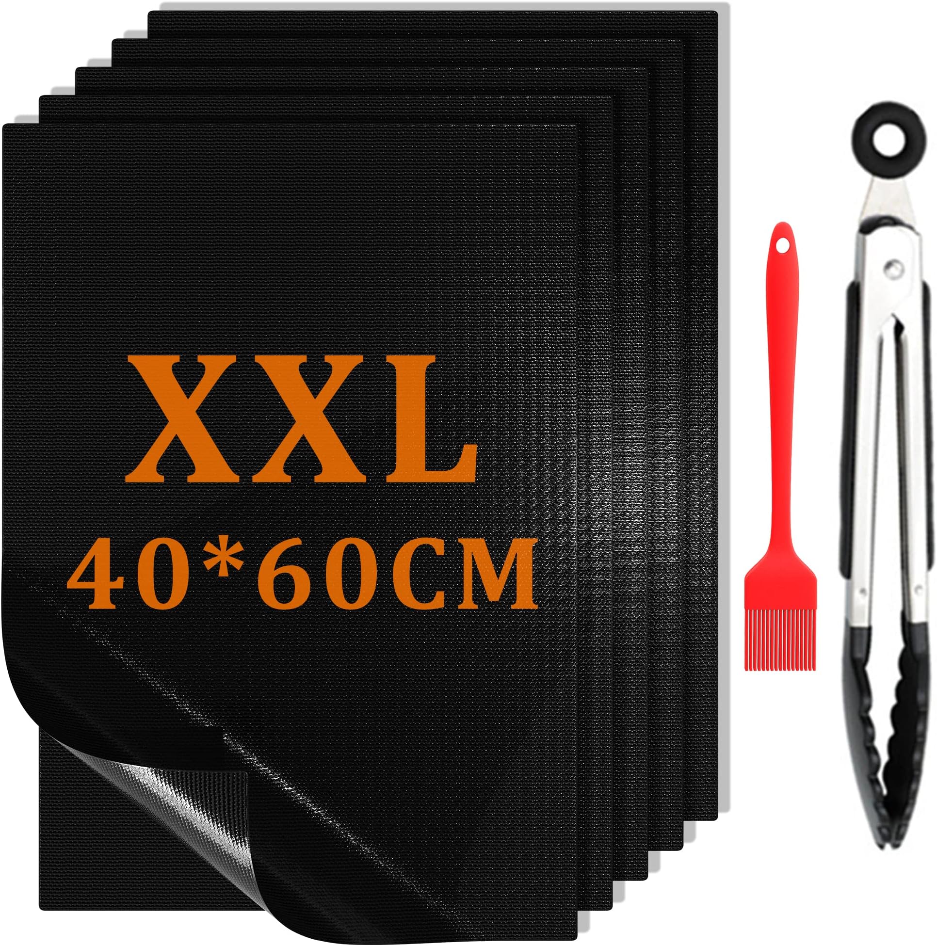 Set De 5 Tapis De Cuisson Tapis Bbq Barbecue Plaque Feuille De Cuisson