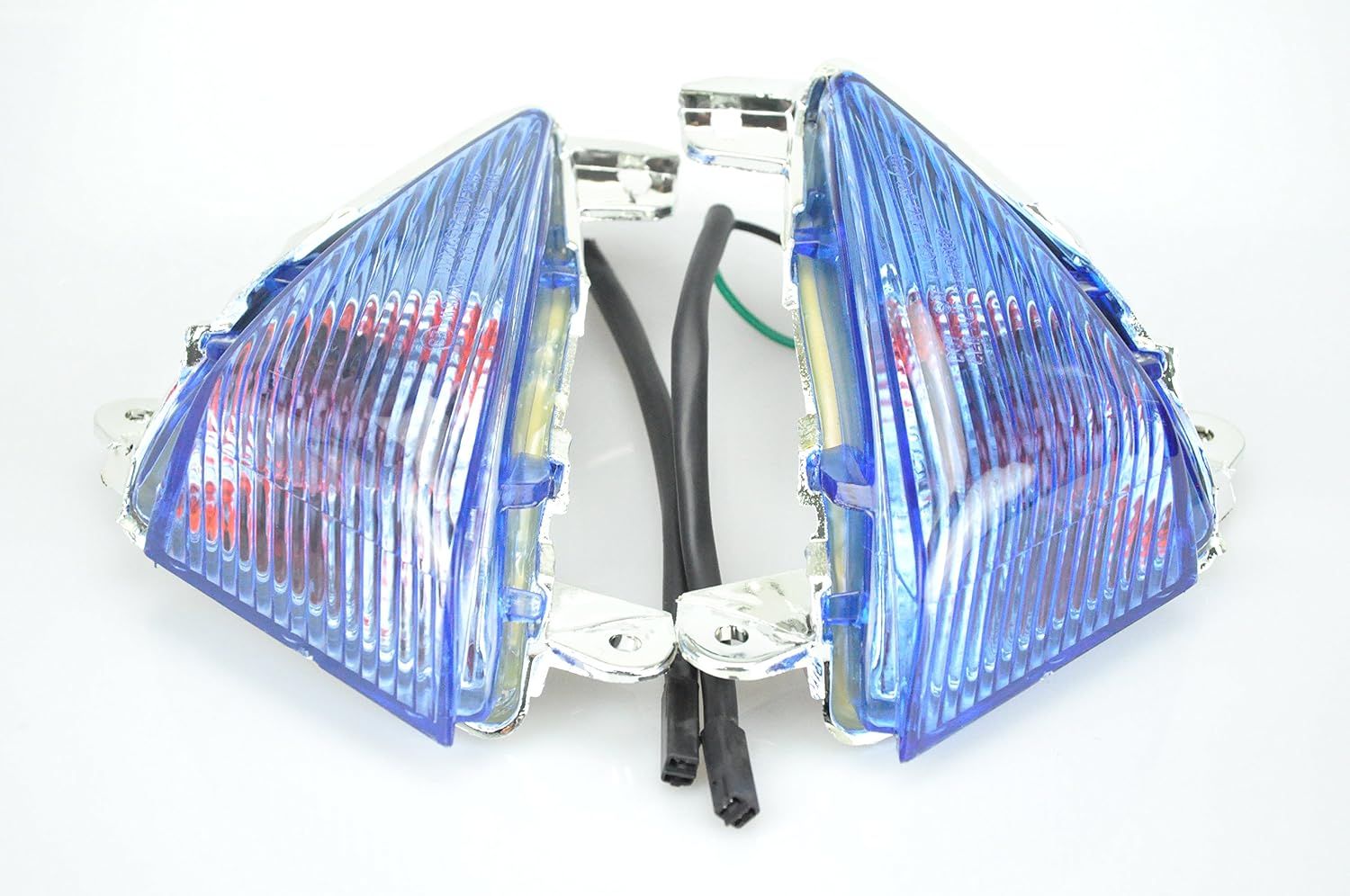 Front Turn Signals Compatible with KAWASAKI 07-16 ZX-6R,06-07 ZX-10R,07-13 ZR1000,08-16 ZG1400,1400GTR,06-17 ZX-14R,ZZR1400,06-08 ER-6N,ER650,06-08 Ninja 650,EX650 with Bulbs,Blue